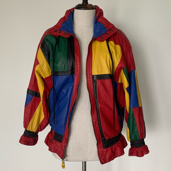 INSANE✨ Vintage Leather Patchwork Jacket - Picture 3 of 16